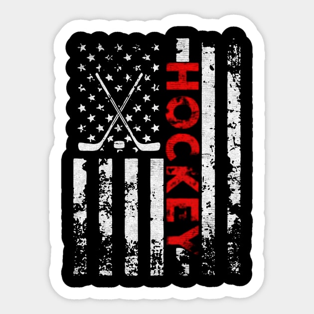 Hockey america flag Sticker by Sendumerindu